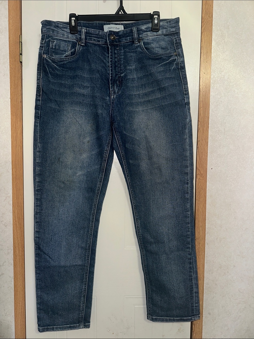 Slim Straight Men’s Jeans - Dark Wash Blue